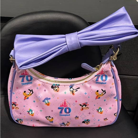 Stoney Clover Lane Pink and Purple Disney Shoulder Bag - Picture 2 of 3